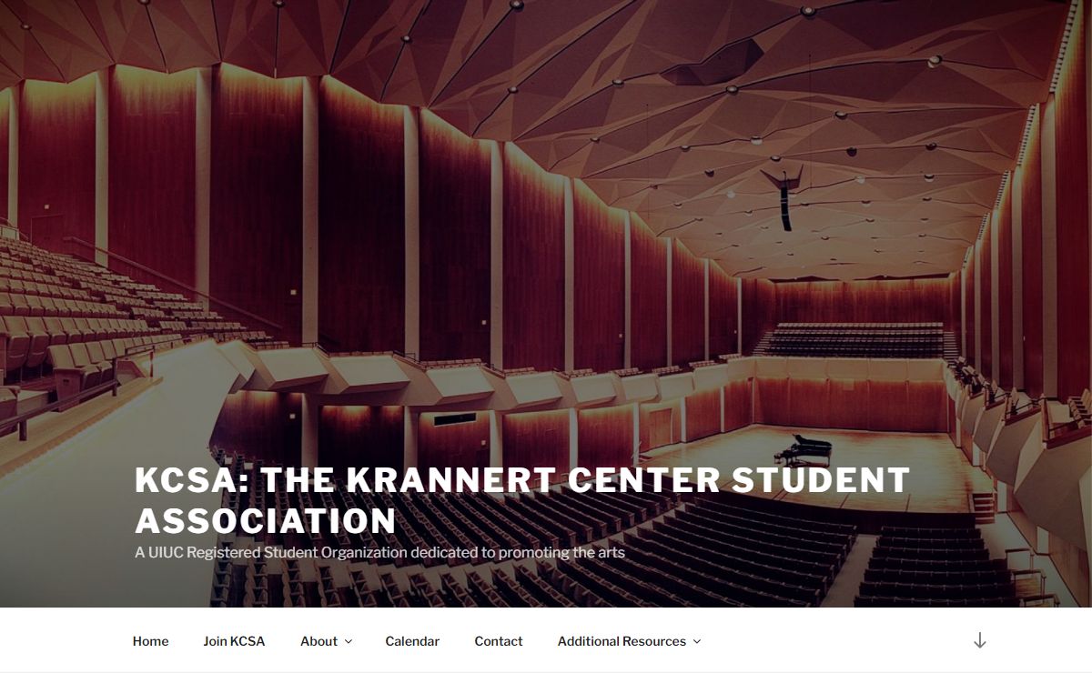 KCSA: The Krannert Center Student Association – A UIUC Registered Student Organization dedicated to promoting the arts