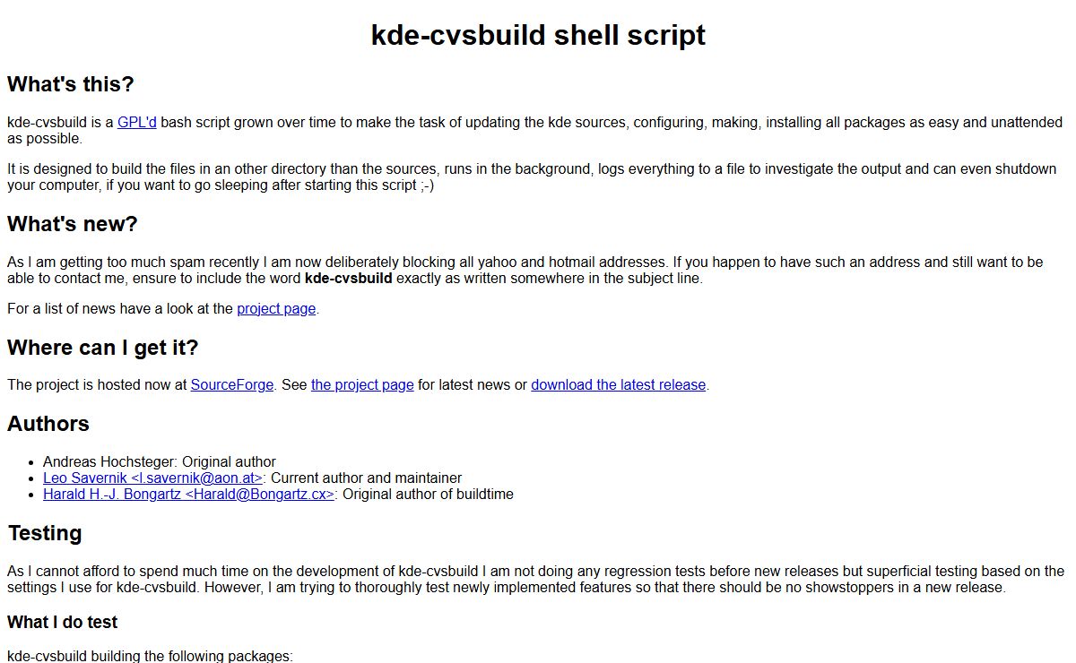 kde-cvsbuild shell script