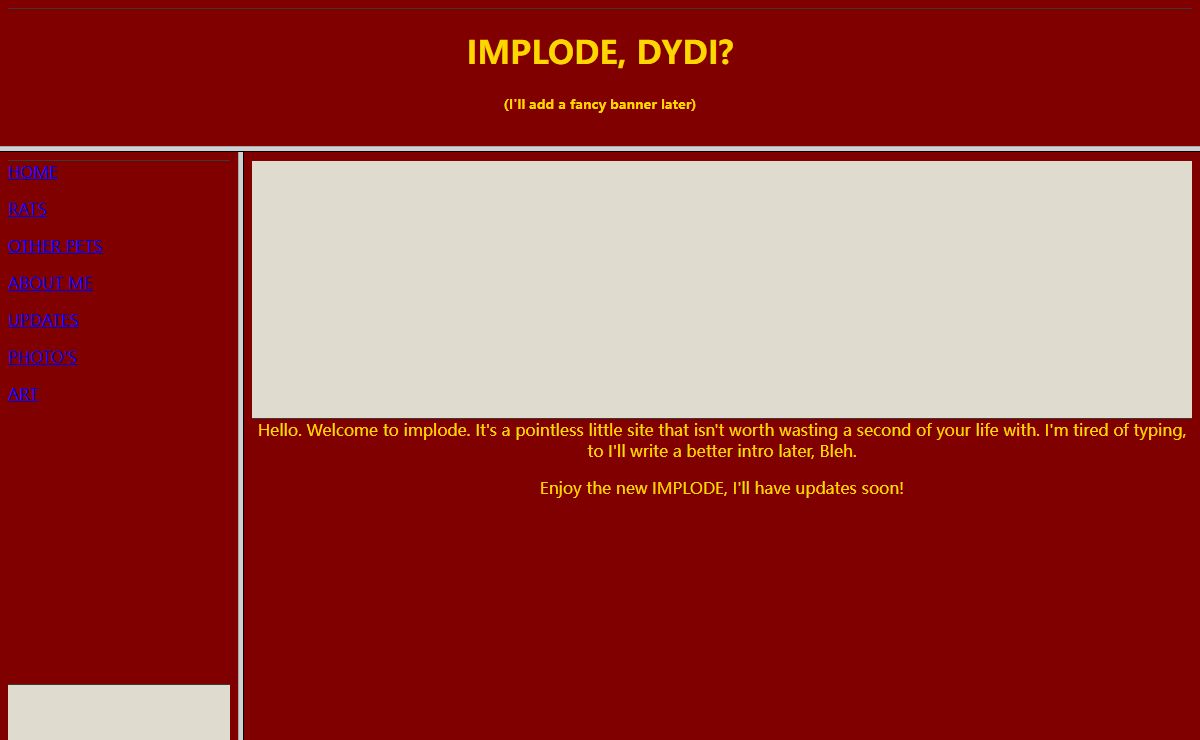 Implode, the website with the stuff.