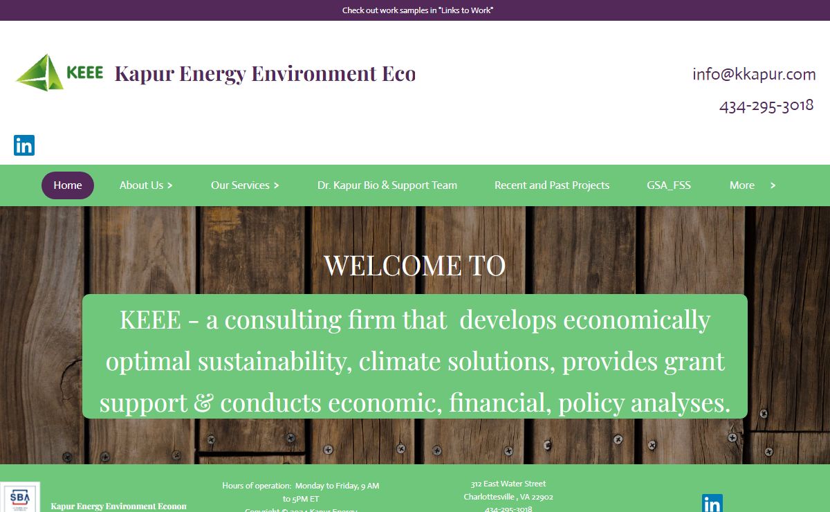 Kapur Energy Environment Economics, LLC - Home