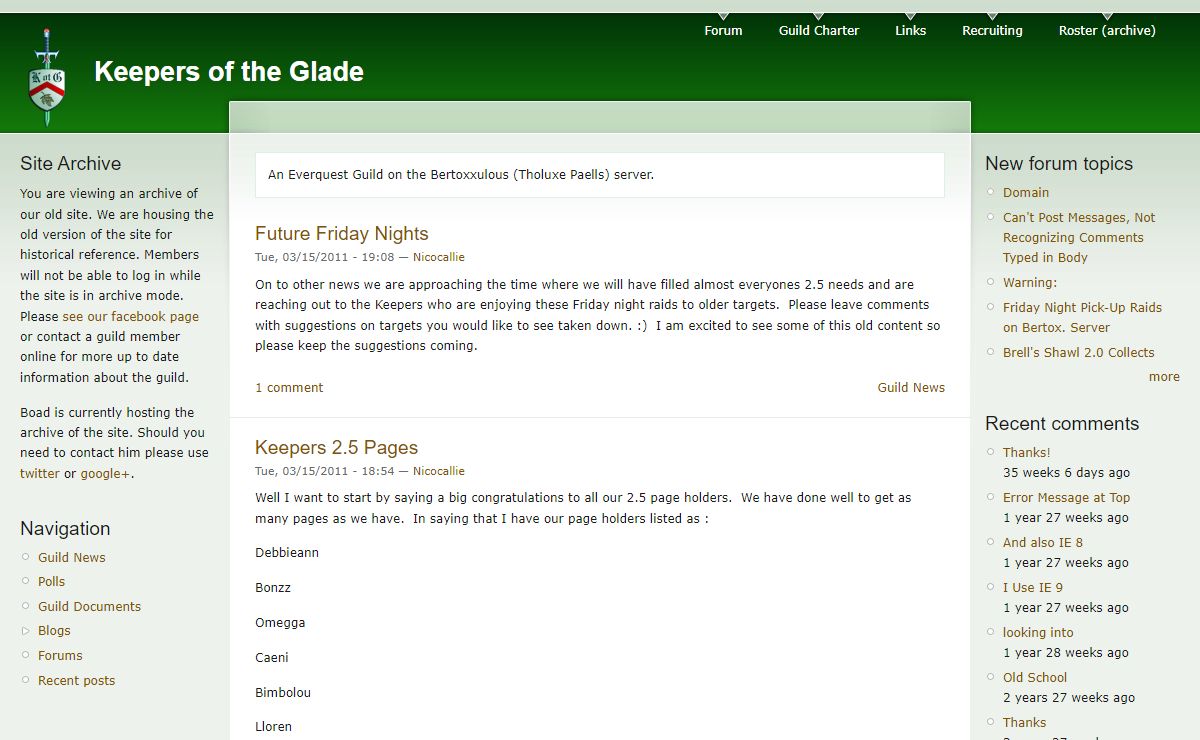 Keepers of the Glade | An Everquest Guild