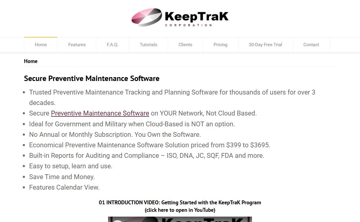 KeepTraK | Work Order Software Management System