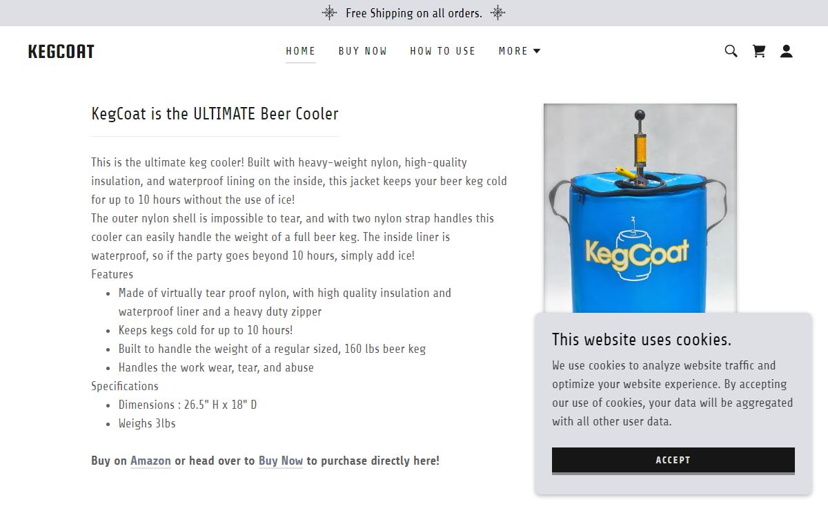 Kegcoat - Insulated Keg Cooler