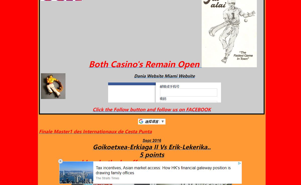 Welcome to Jai-Alai Connection