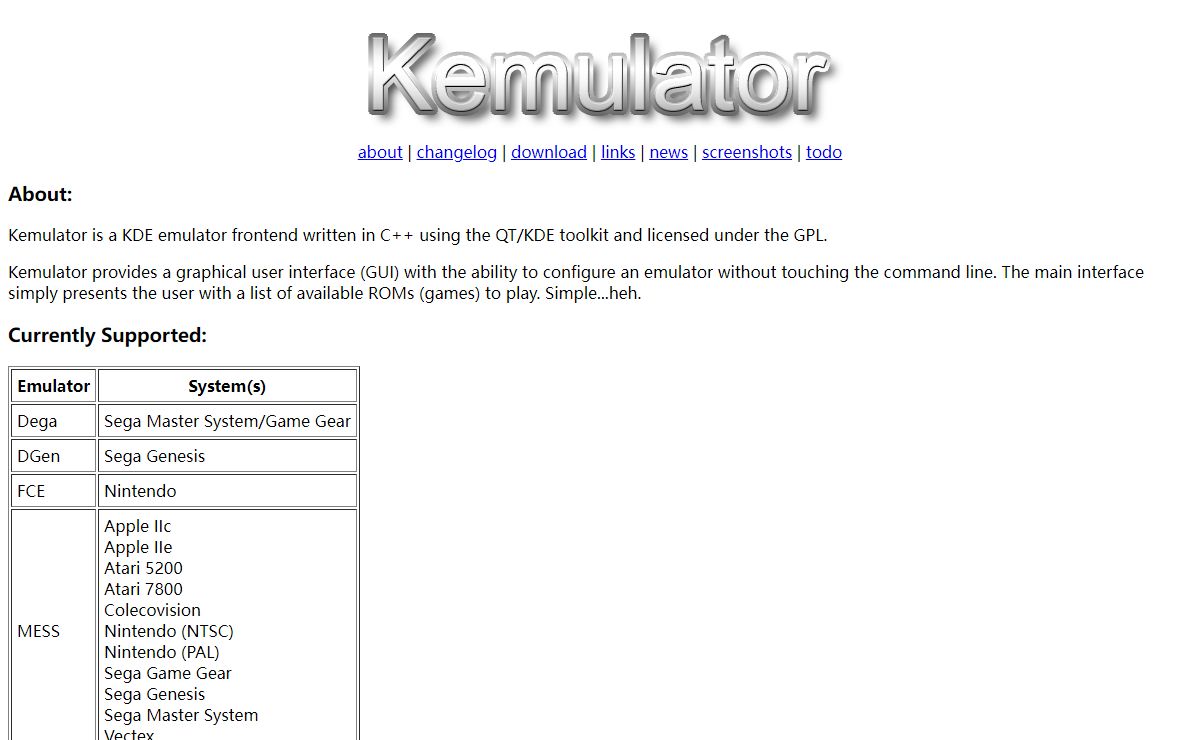 Kemulator - KDE Emulator Frontend