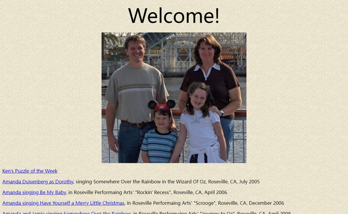 Welcome to the Duisenberg's Homepage