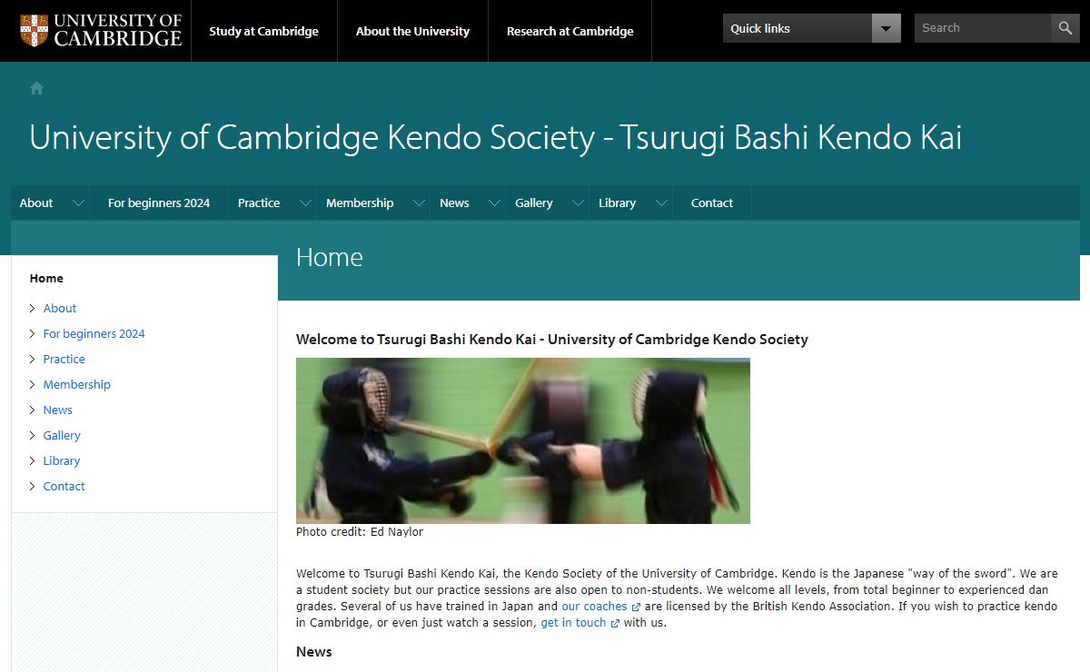 University of Cambridge Kendo Society - Tsurugi Bashi Kendo Kai: Home