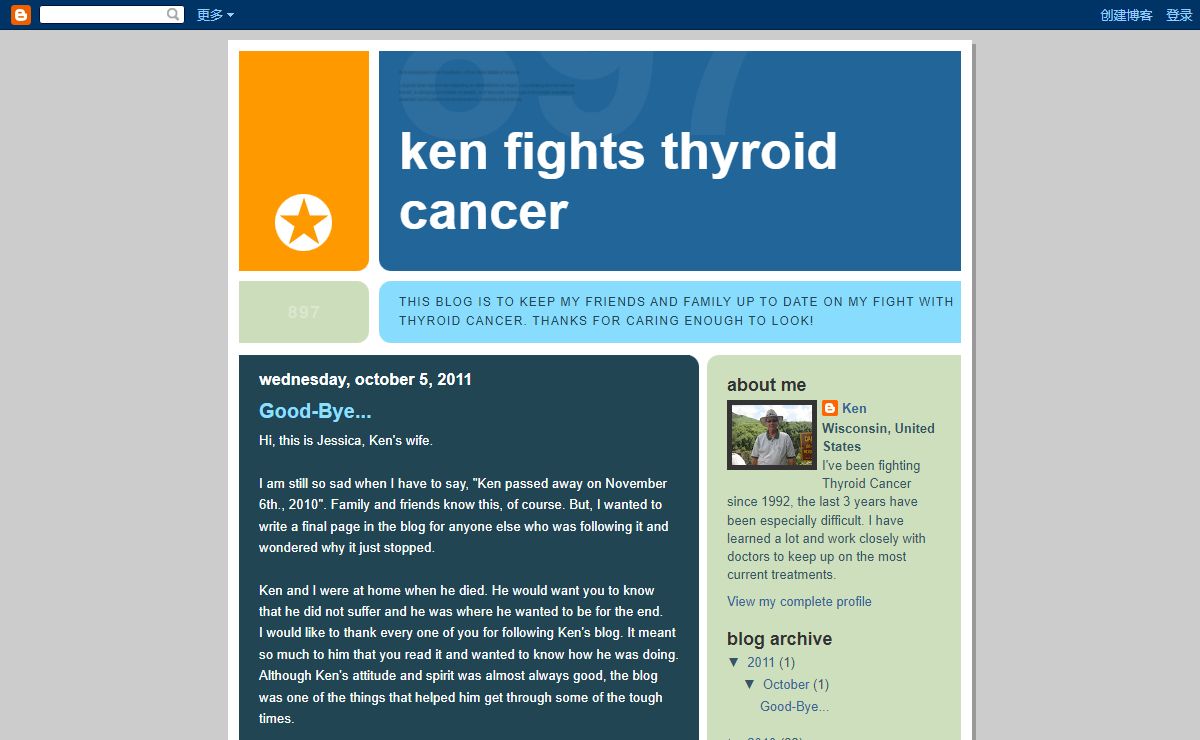 Ken Fights Thyroid Cancer