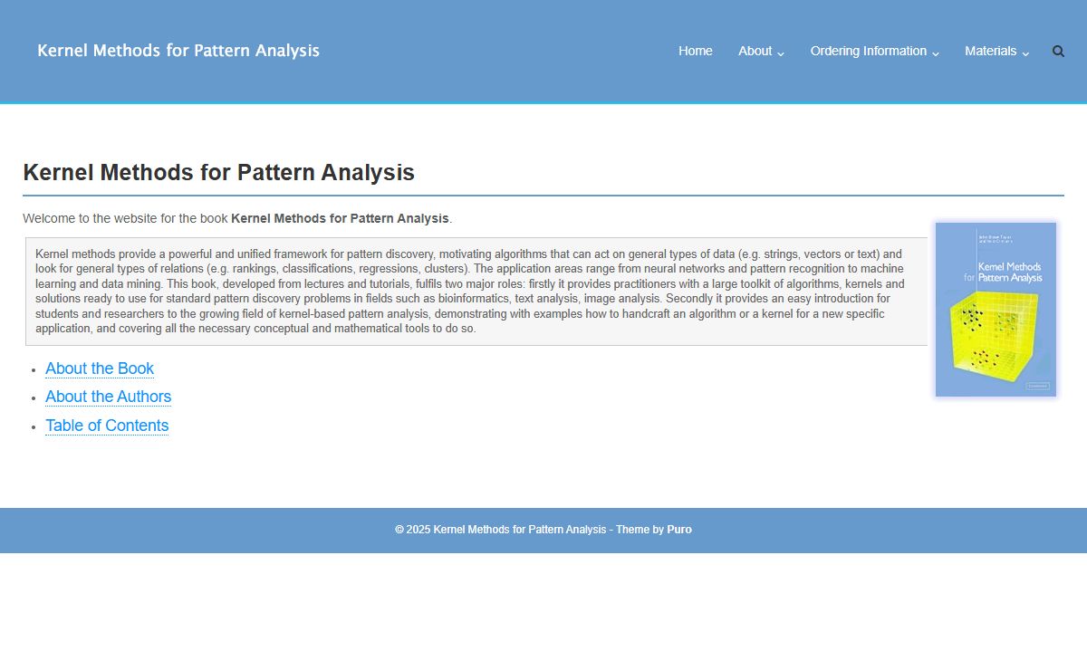 Kernel Methods for Pattern Analysis