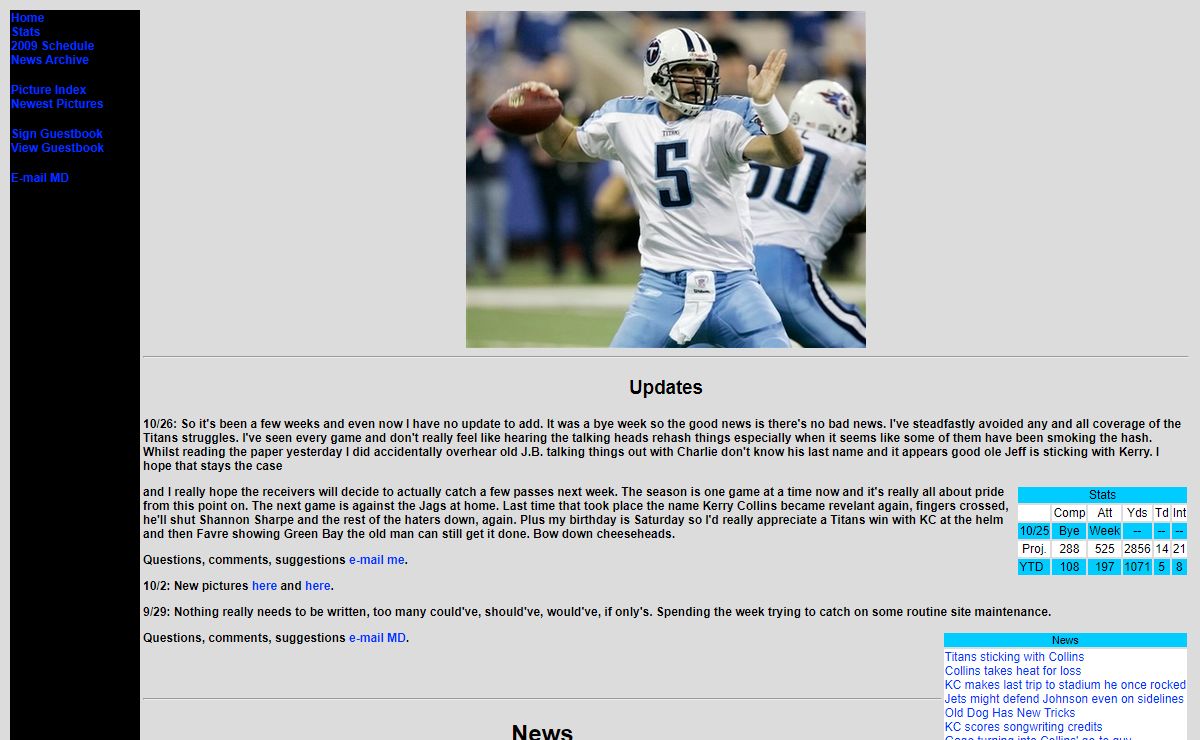 Kerry Collins--An Unofficial Fan Site