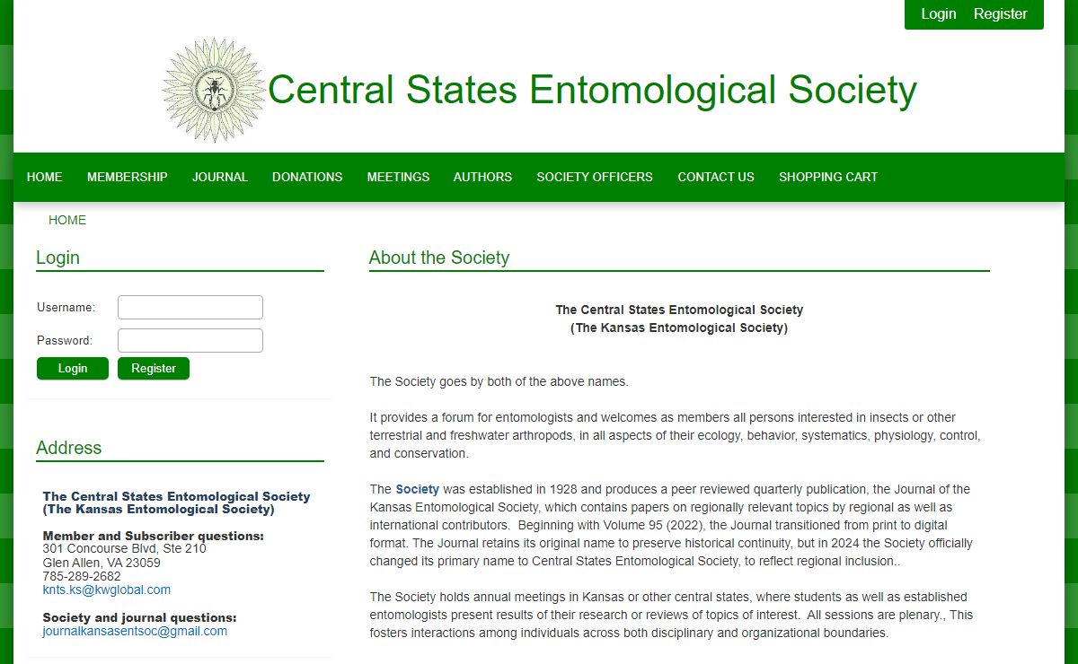 Central States Entomological Society > HOME