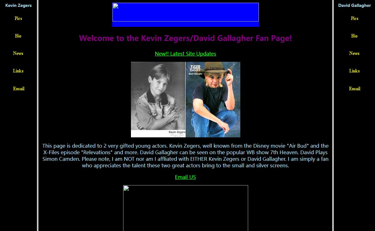 Kevin Zegers/David Gallagher Fan Page