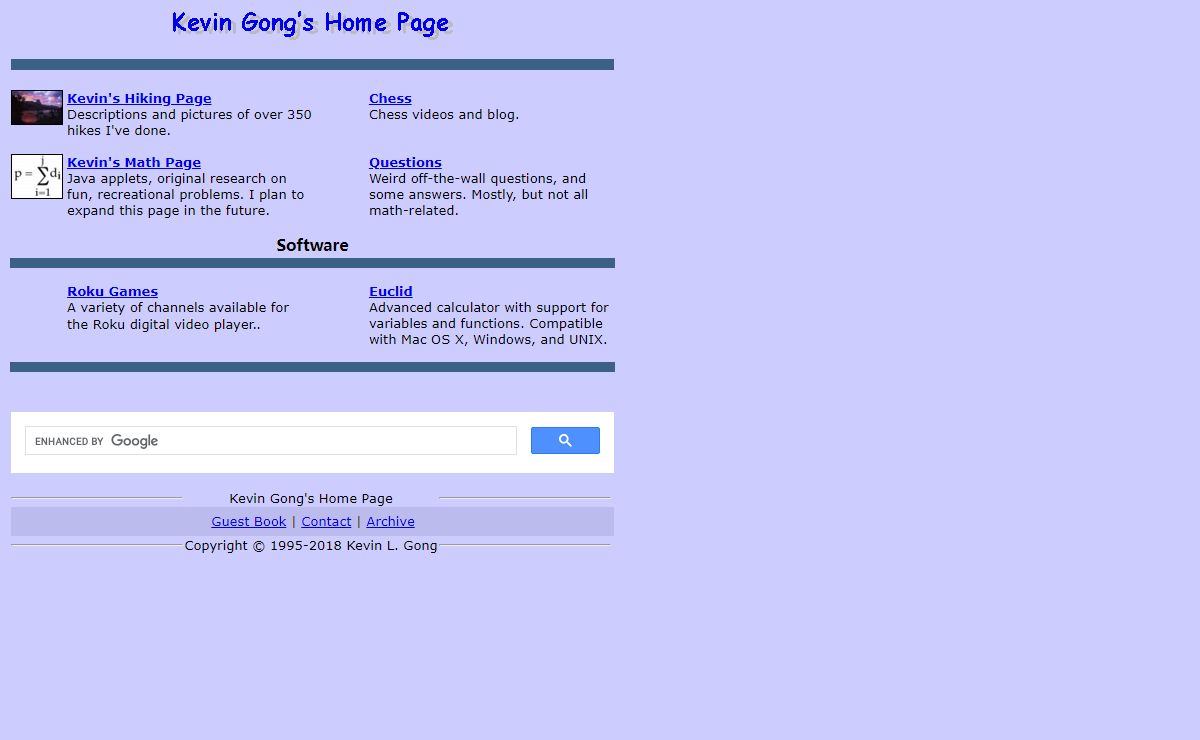 Kevin Gong's Home Page