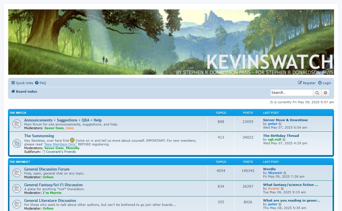 Kevin's Watch - Index page
