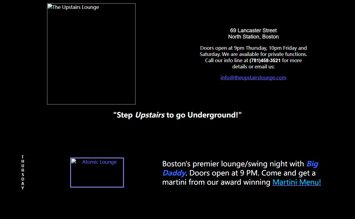 The Upstairs Lounge- Step Upstairs to Go Underground