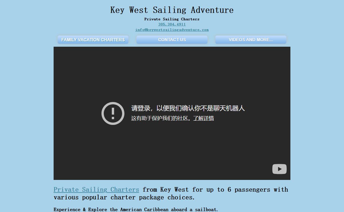 Key West Sailing Adventure - Index