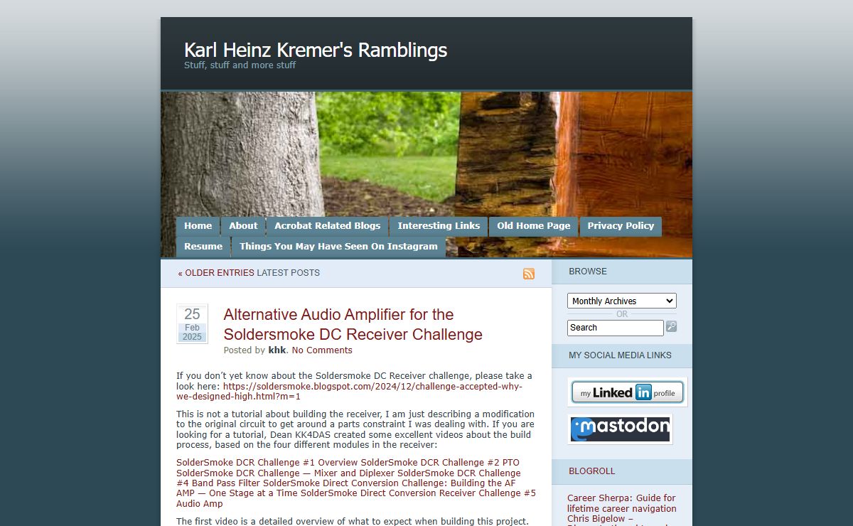 Karl Heinz Kremer's Ramblings - Stuff, stuff and more stuff