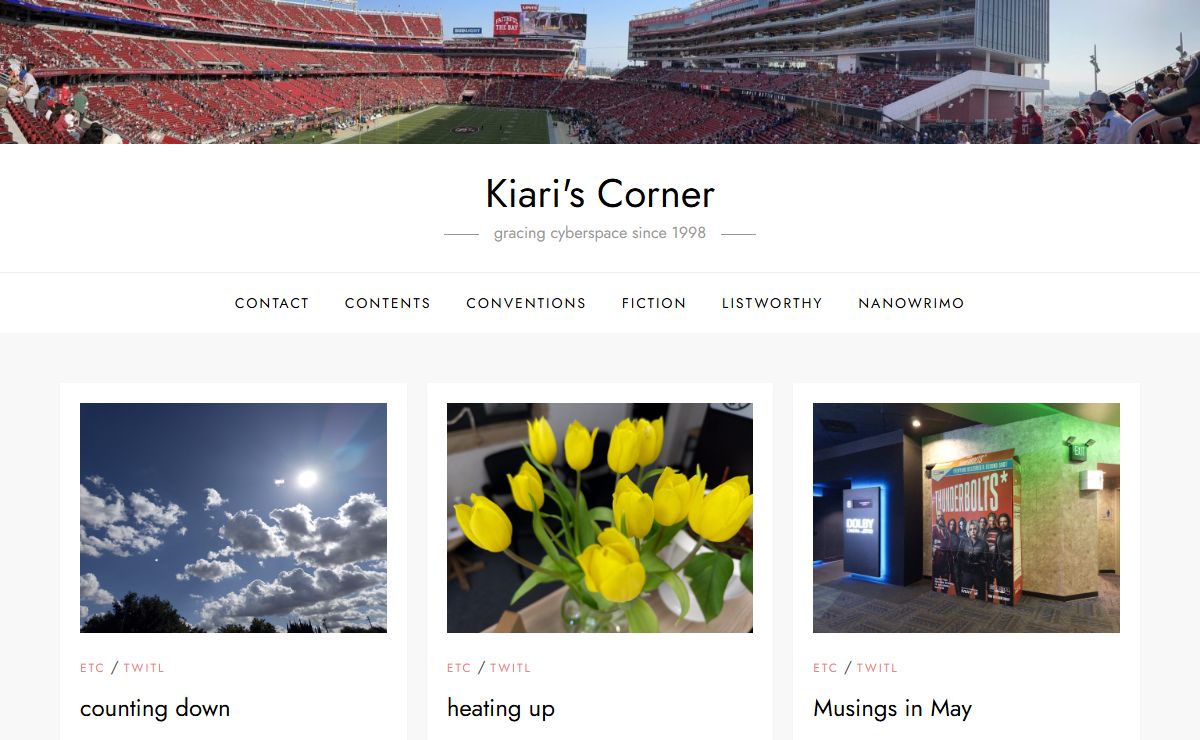 Kiari's Corner – gracing cyberspace since 1998