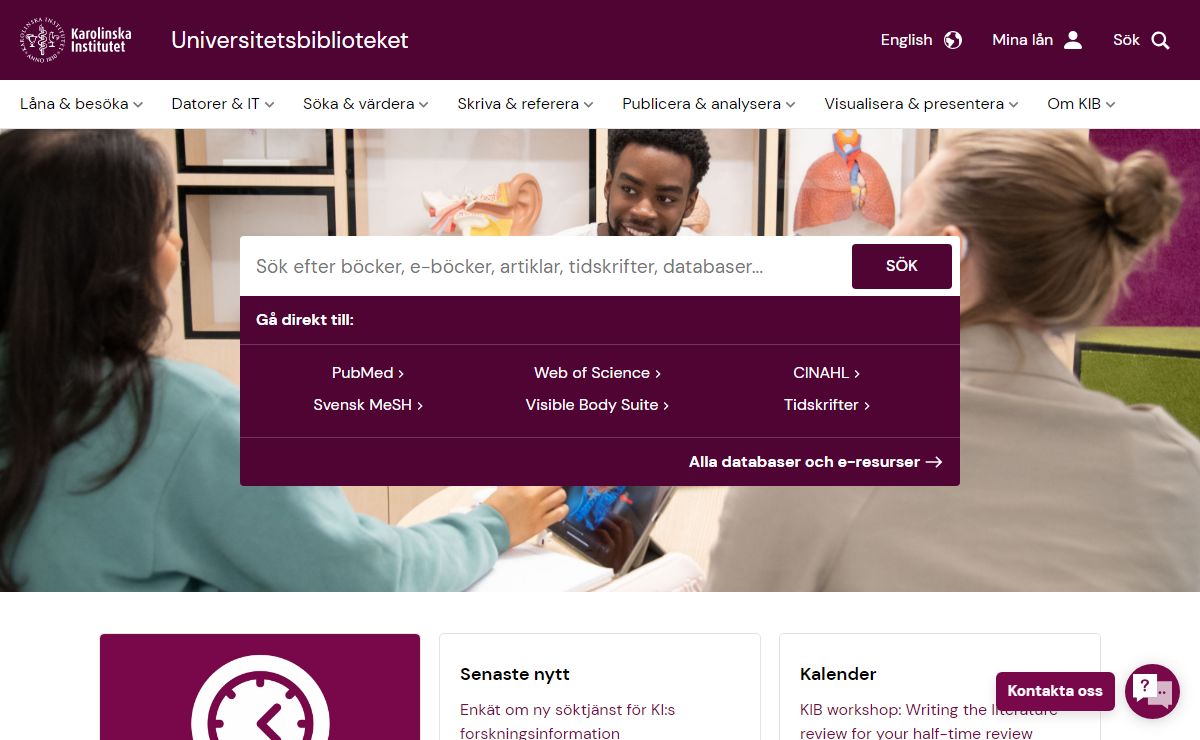 Start | Karolinska Institutet Universitetsbiblioteket