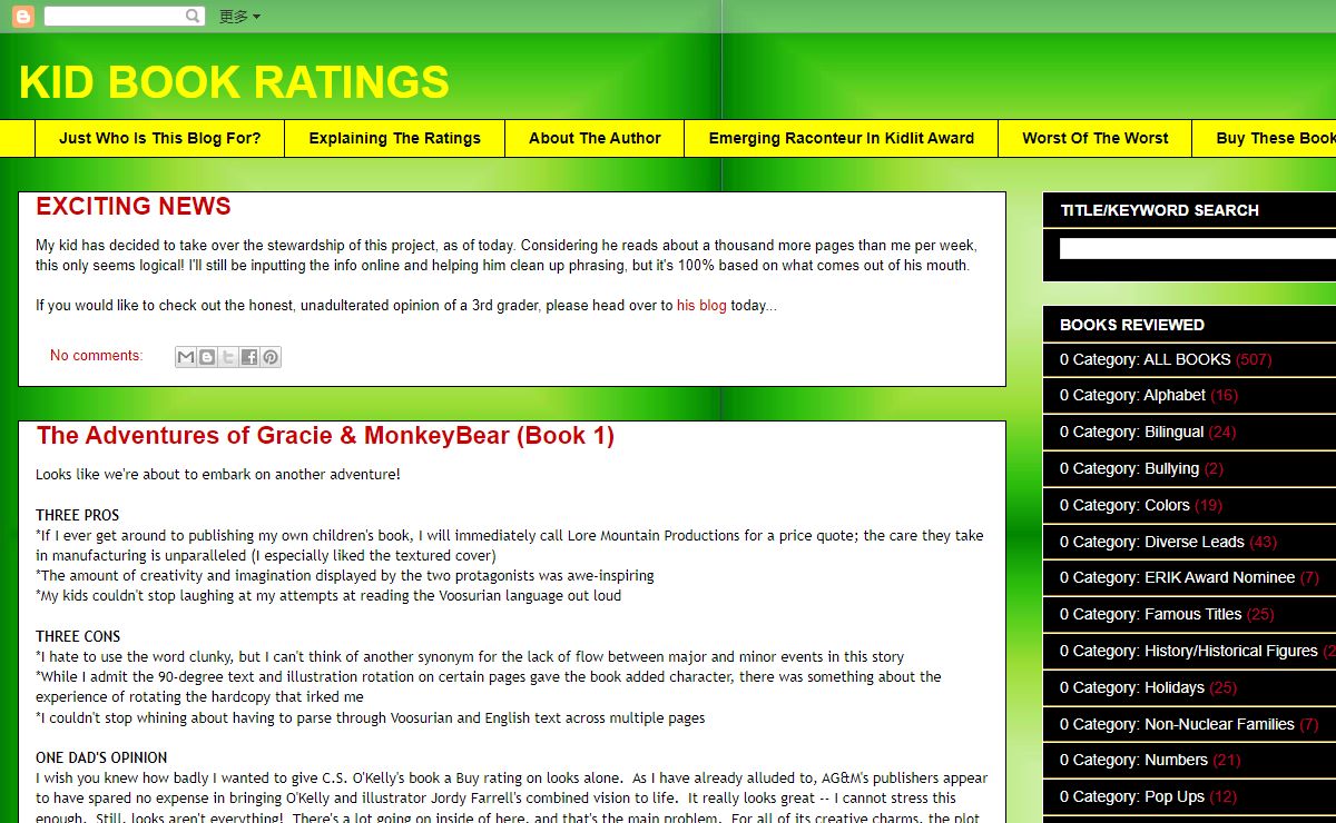 KID BOOK RATINGS