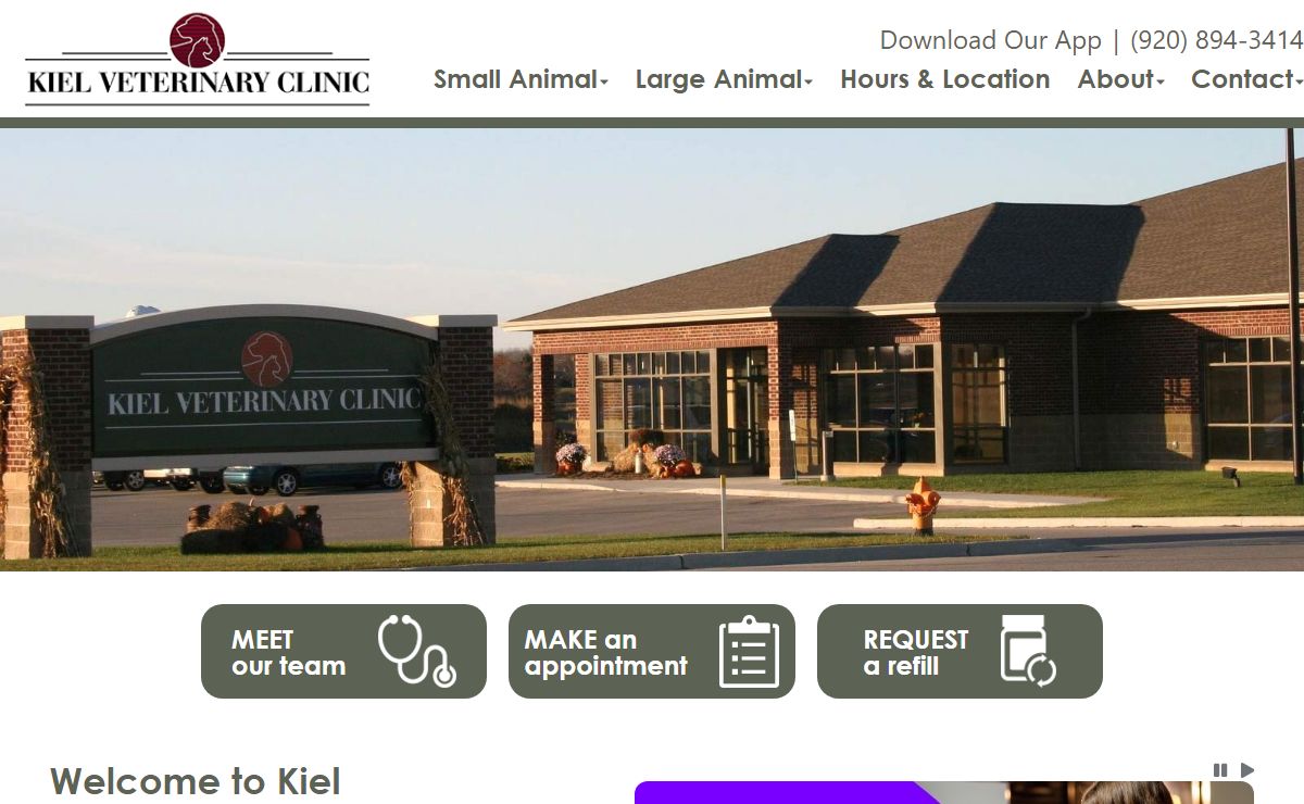 Welcome to Kiel Veterinary Clinic!