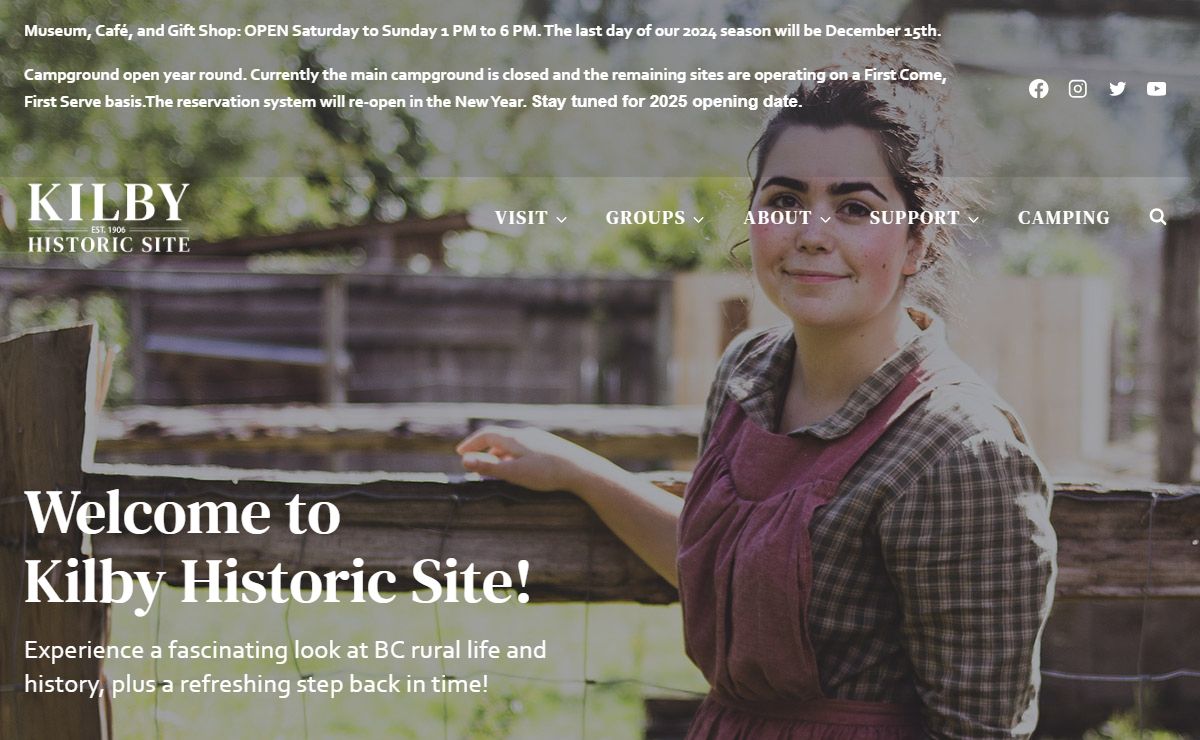 Kilby Historic Site - BC's Museum of Rural Life - Harrison Mills, BC