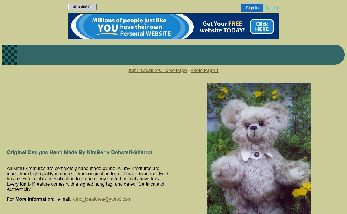 KimB Kreatures Home Page