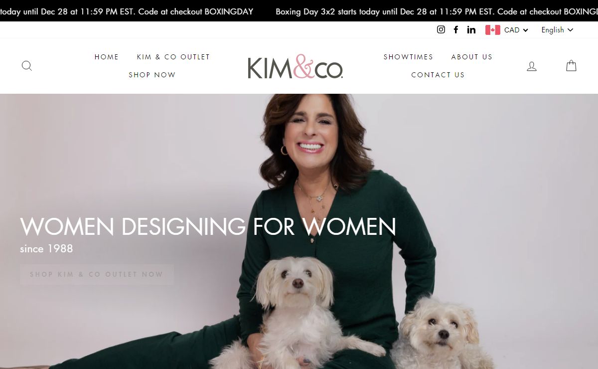 Kim & Co. Women's clothing and accessories made in Canada