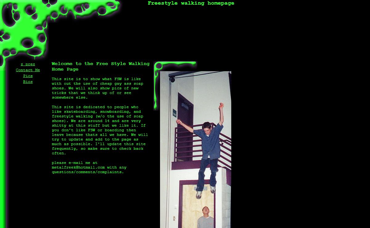 Freestyle walking homepage