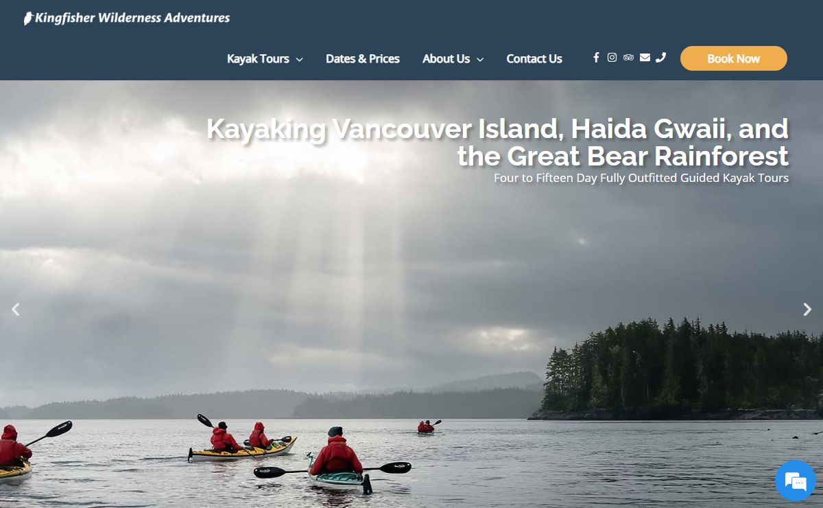 Kayaking British Columbia - Kingfisher Wilderness Adventures Kayak Tours