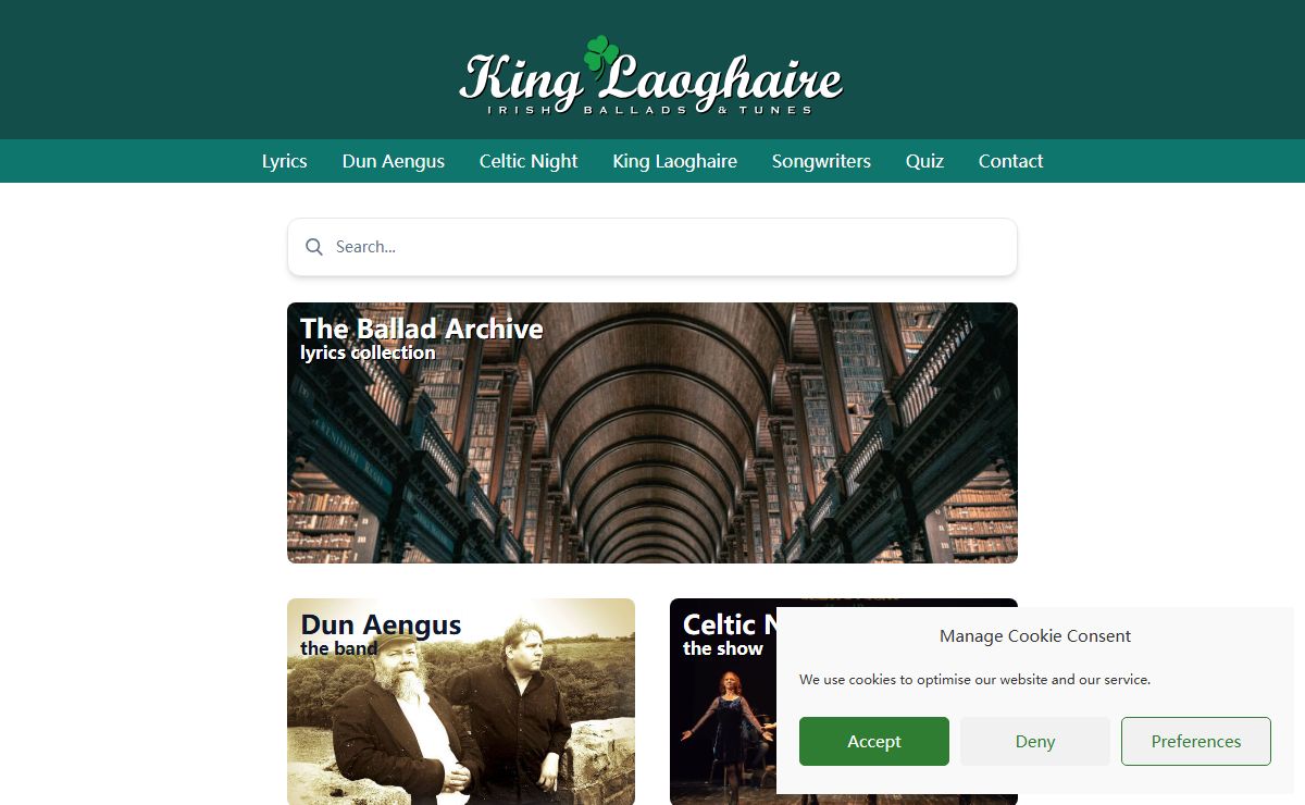 King Laoghaire – Irish Ballads & Tunes