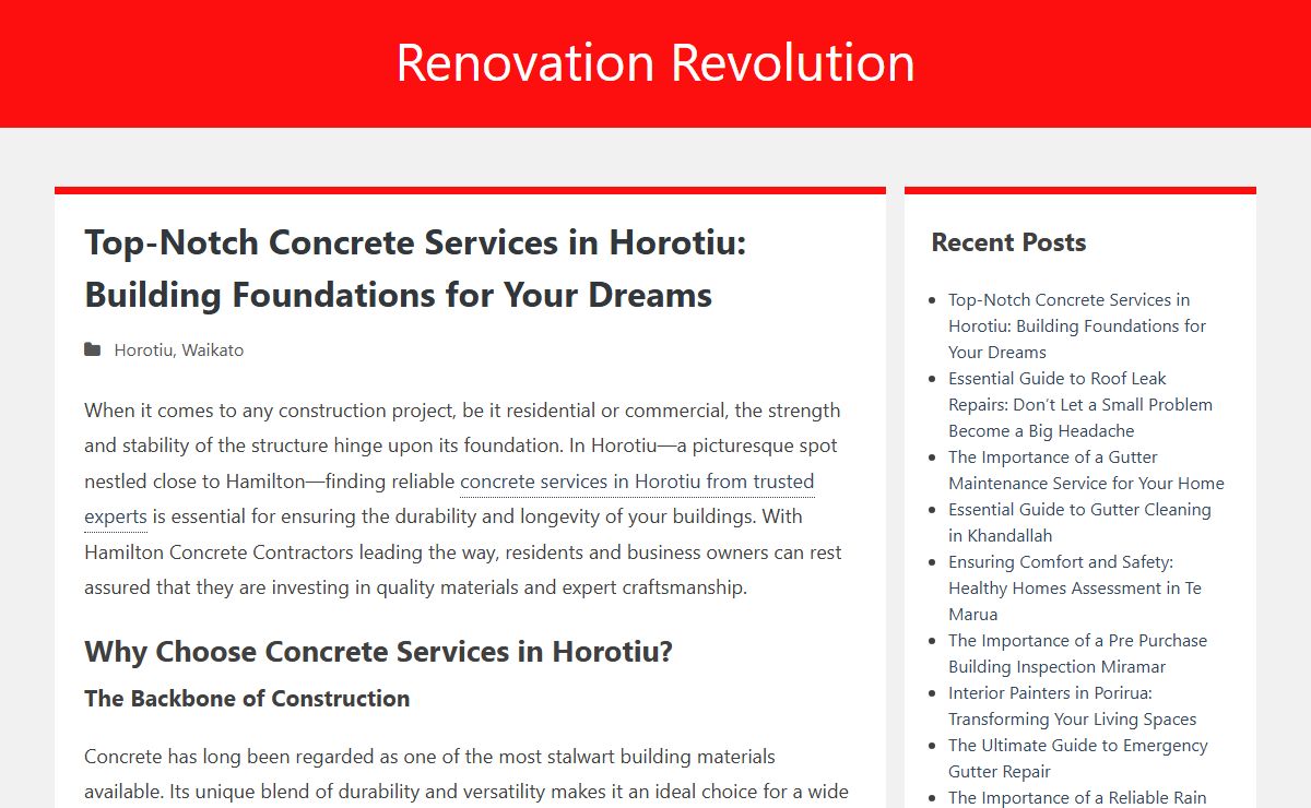 Renovation Revolution