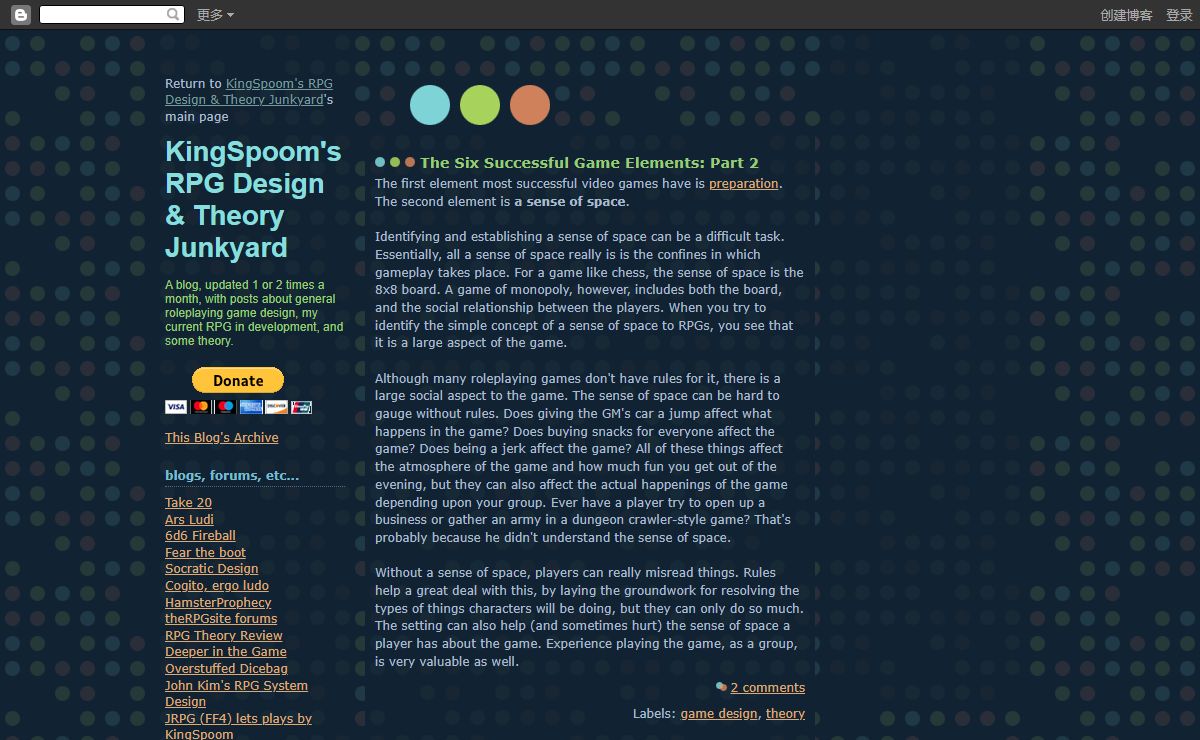 KingSpoom's RPG Design & Theory Junkyard