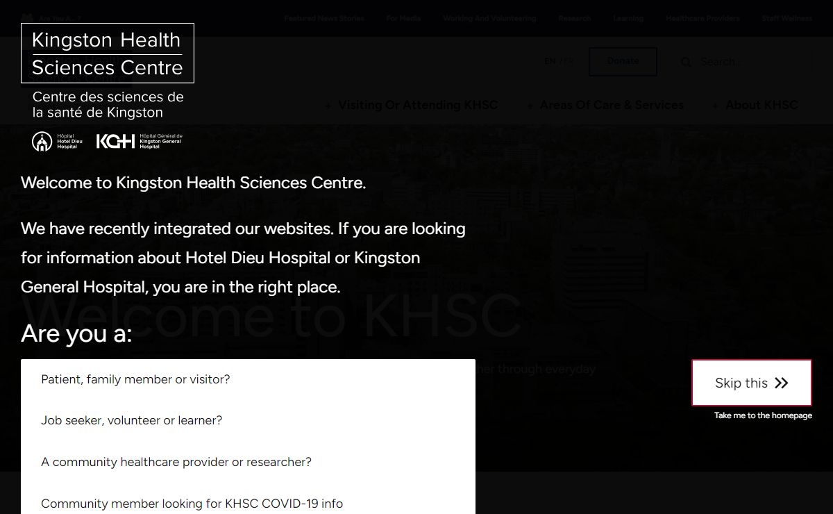 KHSC Kingston Health Sciences Centre