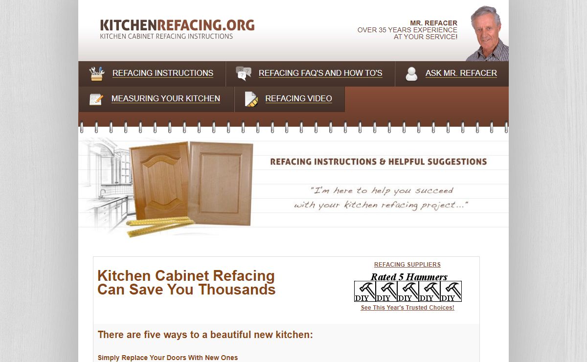 Kitchen cabinet refacing instructions & How to reface kitchen cabinets