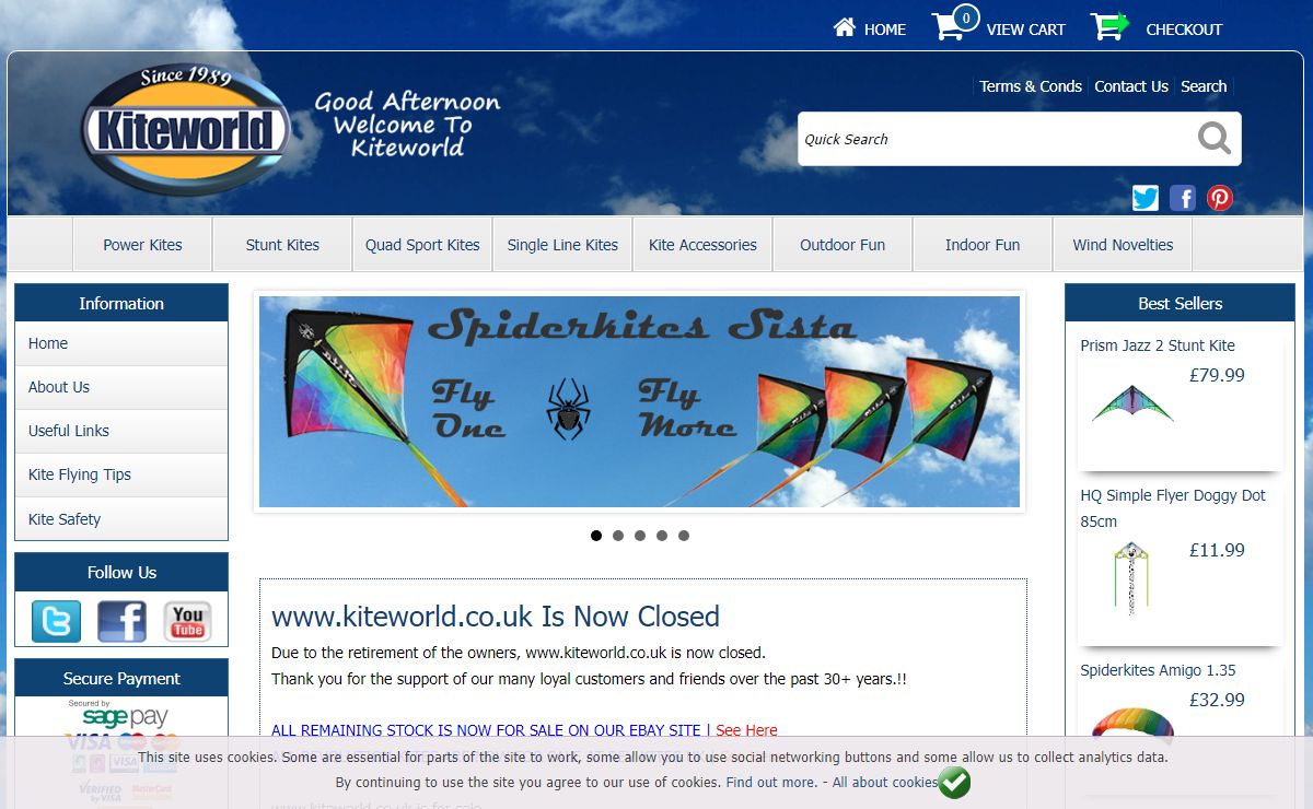 Buy Kites at kiteworld | Stunt Kites, Power Kites, Single Line Kites | kiteworld.co.uk