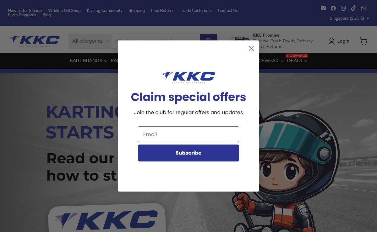 KKC Kart Components — KKC Kart Components Dispatch Store