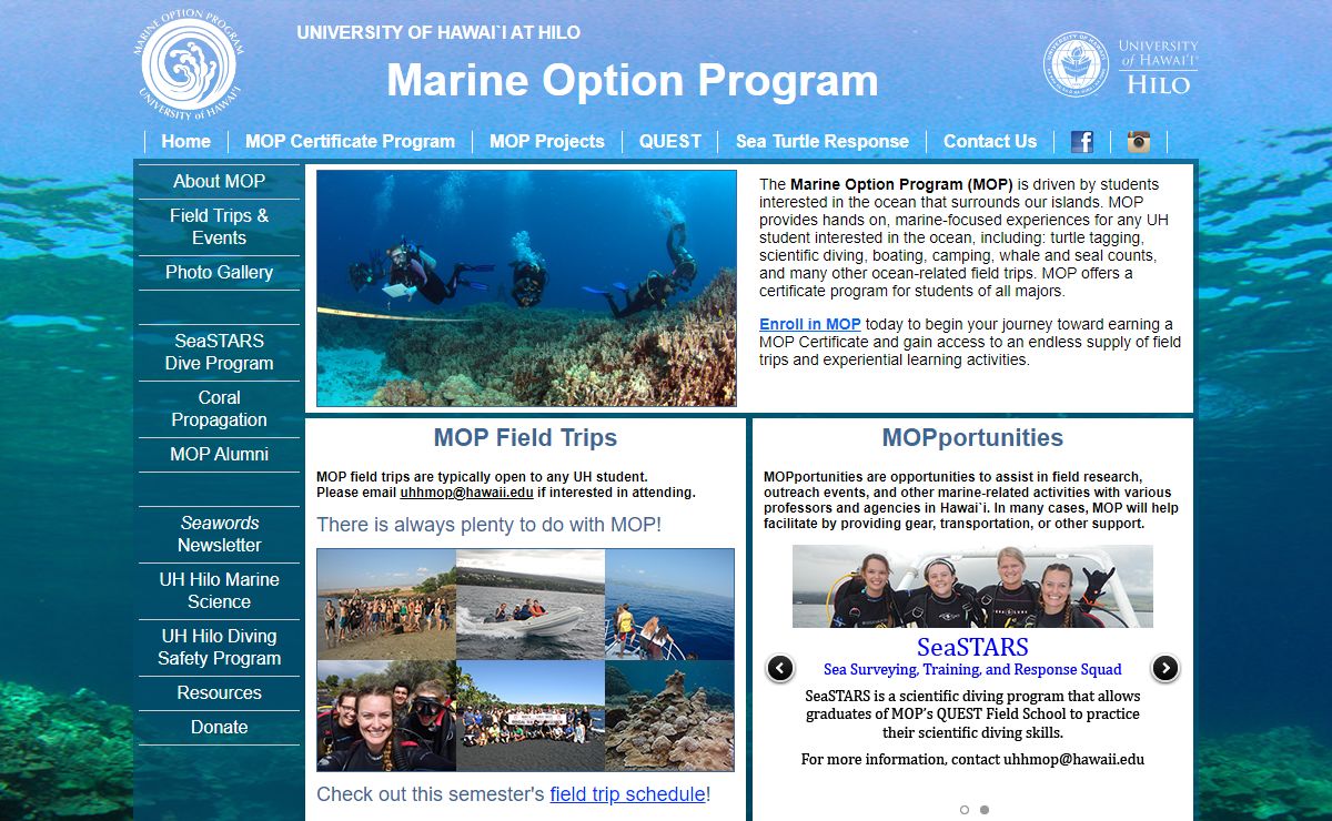 UH Hilo Marine Option Program