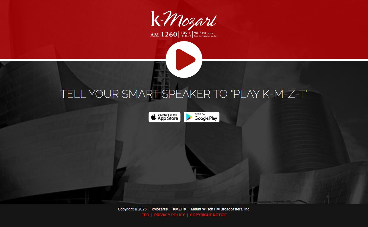 KMozart | AM 1260 | 105.1. HD2 | SFV-98.3 - Southern California's Classical Station