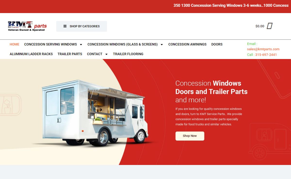 KMT Service Parts | Custom Concession Trailer Parts & WindowIf you are looking for concession windows and doors, turn to KMT Service Parts. We provide concession windows and trailer parts specially made for food trucks.