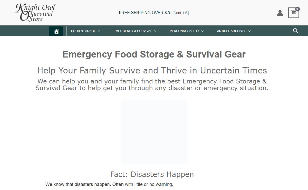 Emergency Food Storage & Survival Gear | KnightOwl Survival Store