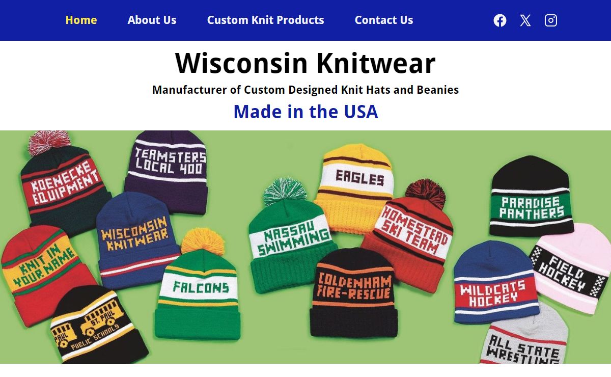 Wisconsin Knitwear - Home - Made in the USA