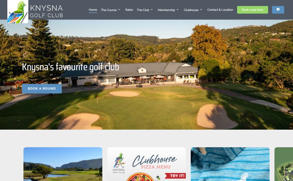 Knysna's favourite Golf Club, South Africa on the shores of the Ocean.
