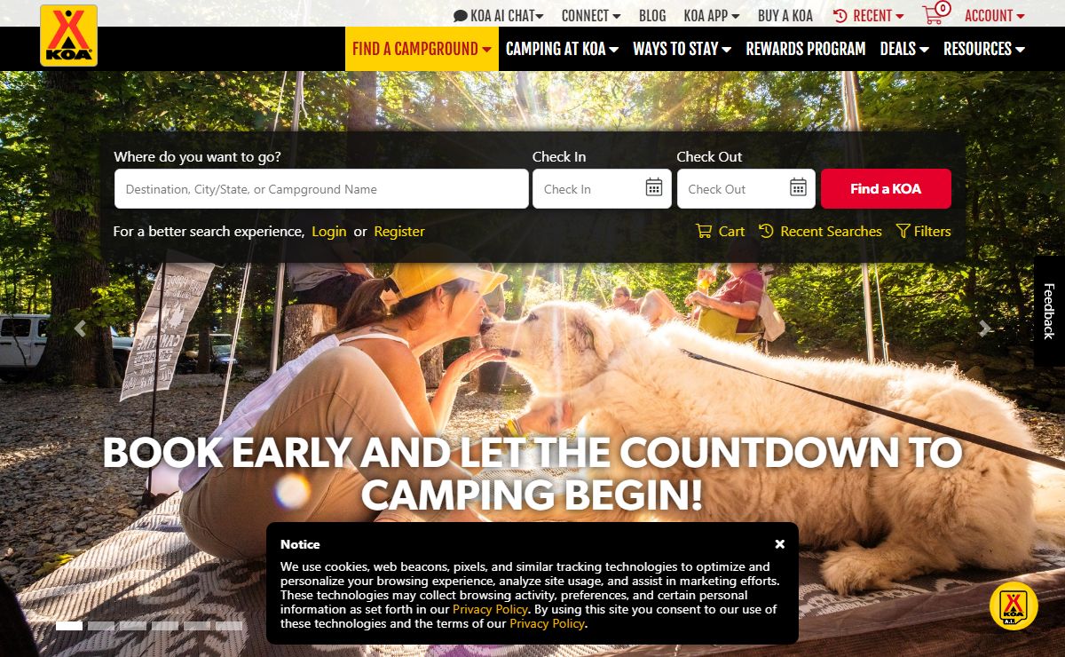 Camping, Campgrounds & Campsites | Camping Reservations | KOA