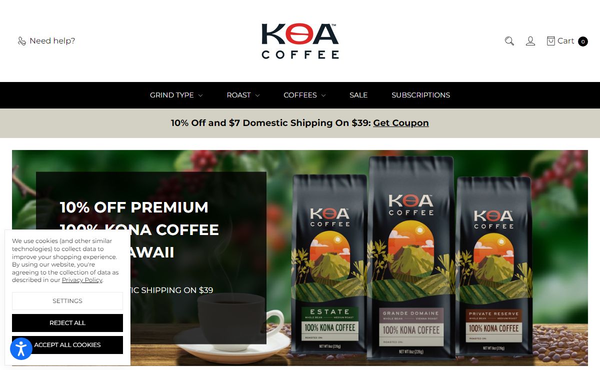 Koa Premium Hawaiian Coffee