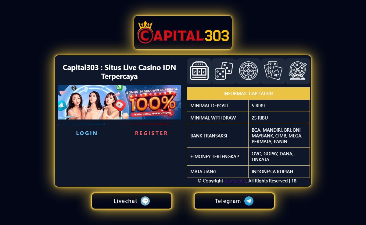 Capital303 > Situs Live Casino IDN Terpercaya : Link Capital 303