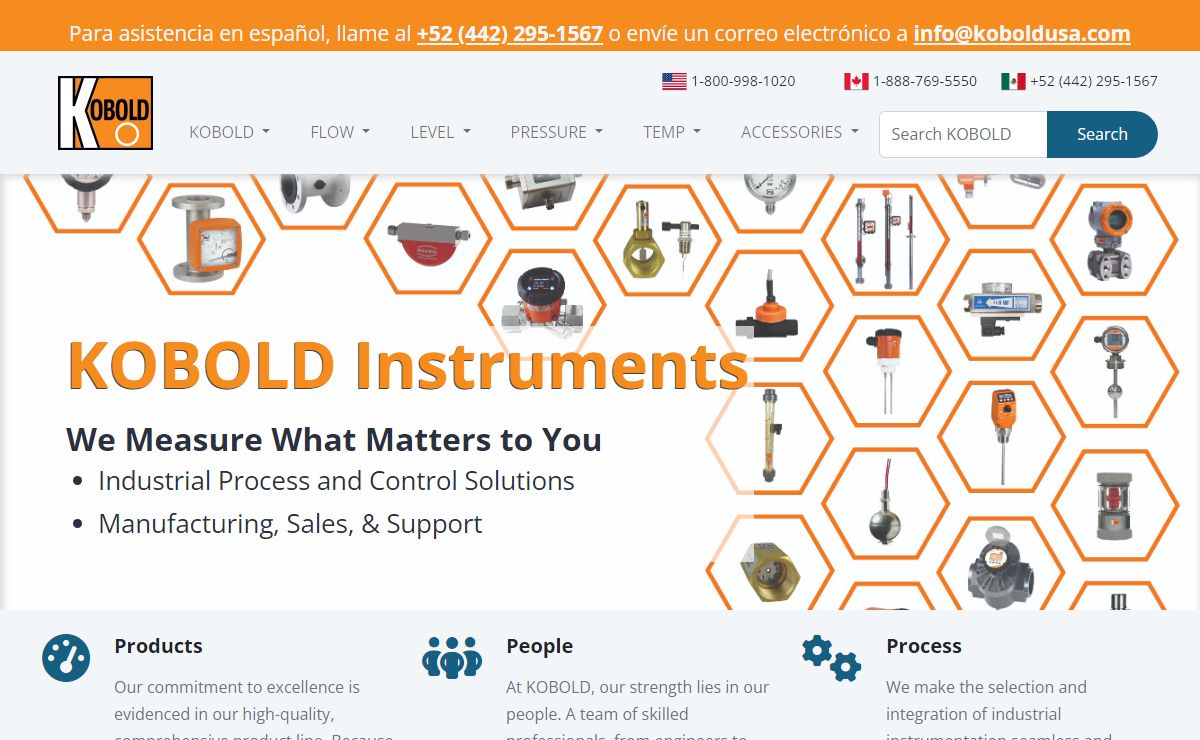 KOBOLD USA: Flow, Pressure, Level and Temp Sensors & Controls