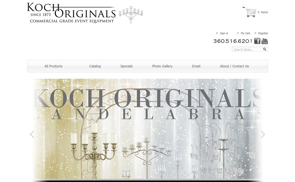 CANDELABRAS BY KOCH ORIGINALS - Wedding Candelabras and Church Candelabras
