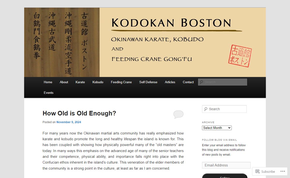 Kodokan Boston | Okinawan Goju Ryu Karate, Matayoshi Kobudo, and Feeding Crane Gong'Fu