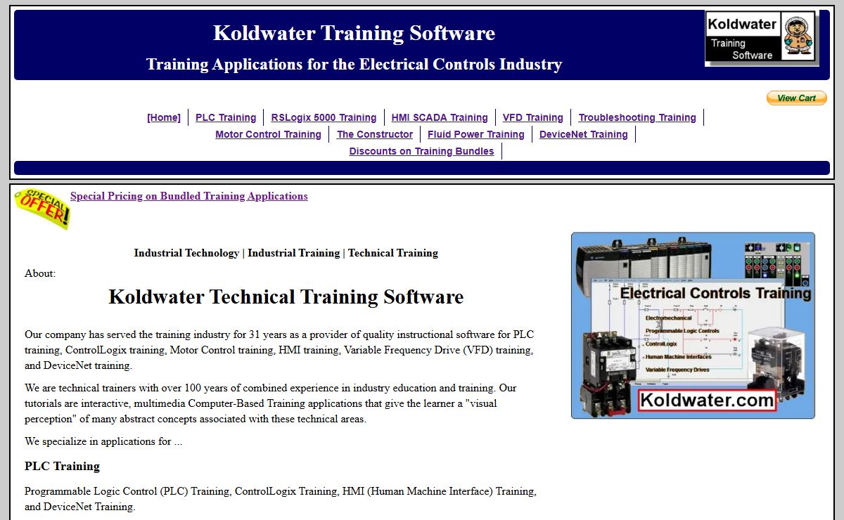 Technical Training Software | motor control, PLC, HMI, VFD